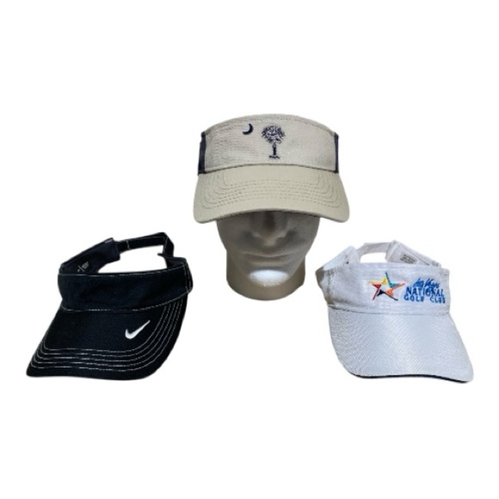 (002) Various Golf Oriented Visor Bundle of (3)